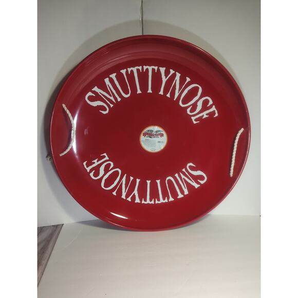 Flexible Flyer Steel Saucer 26" Metal Winter Snow Sled Smuttynose. Red - Picture 1 of 5